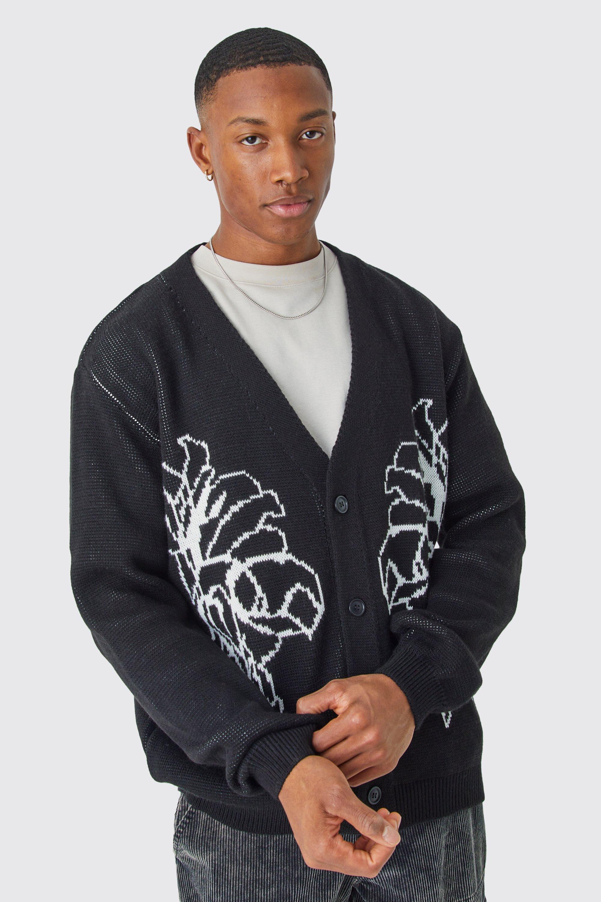 Mens shop floral cardigan