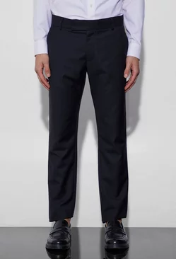 Slim Fit Tuxedo Suit Trousers Black
