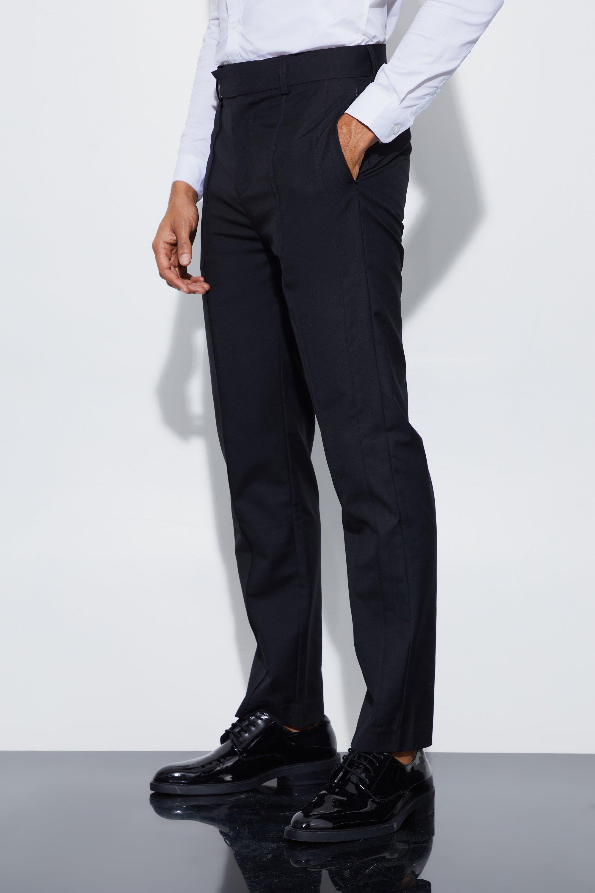 Black Straight Leg Suit Trousers