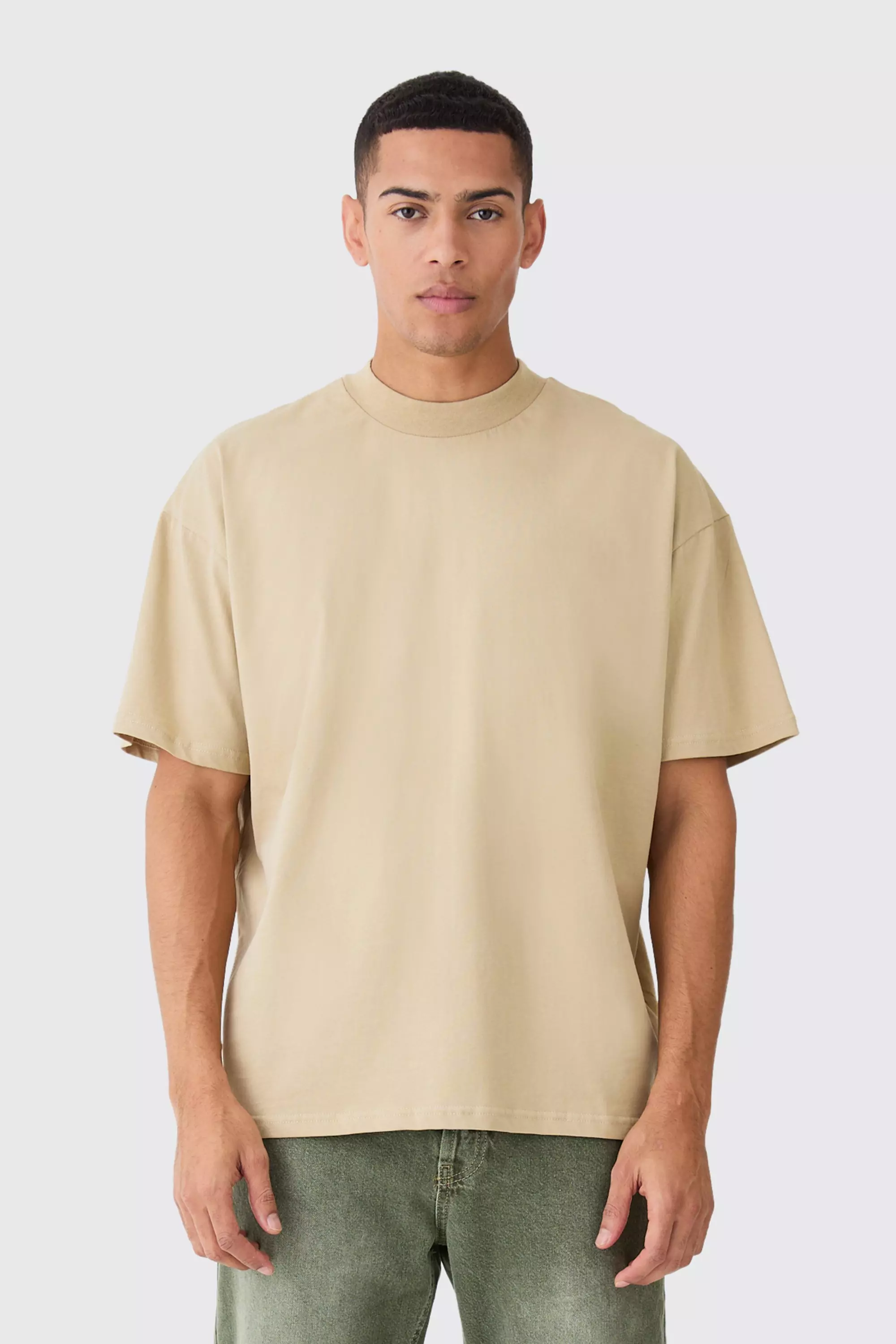 Men's Khaki T Shirts | boohooMAN USA