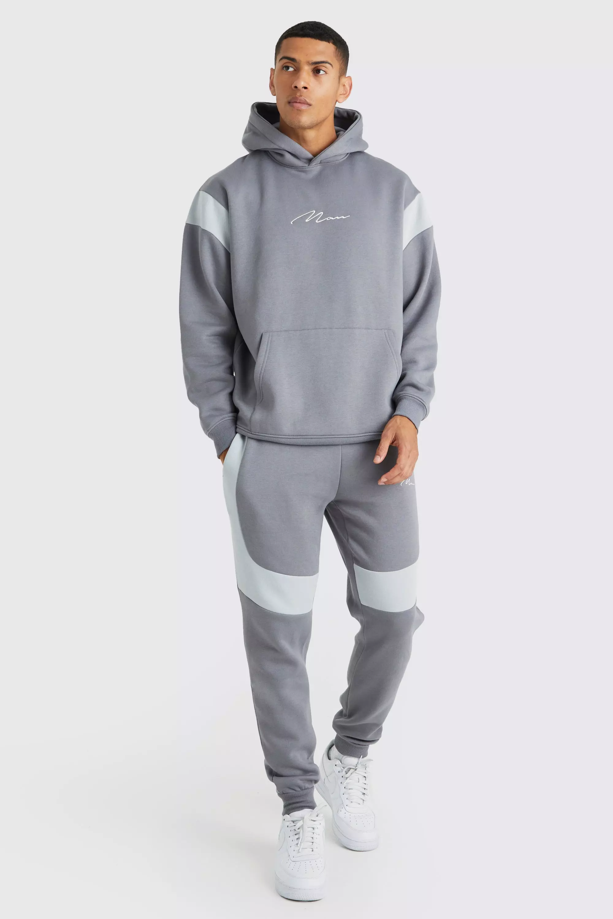 Survêtement oversize color block - MAN, Grey autre image