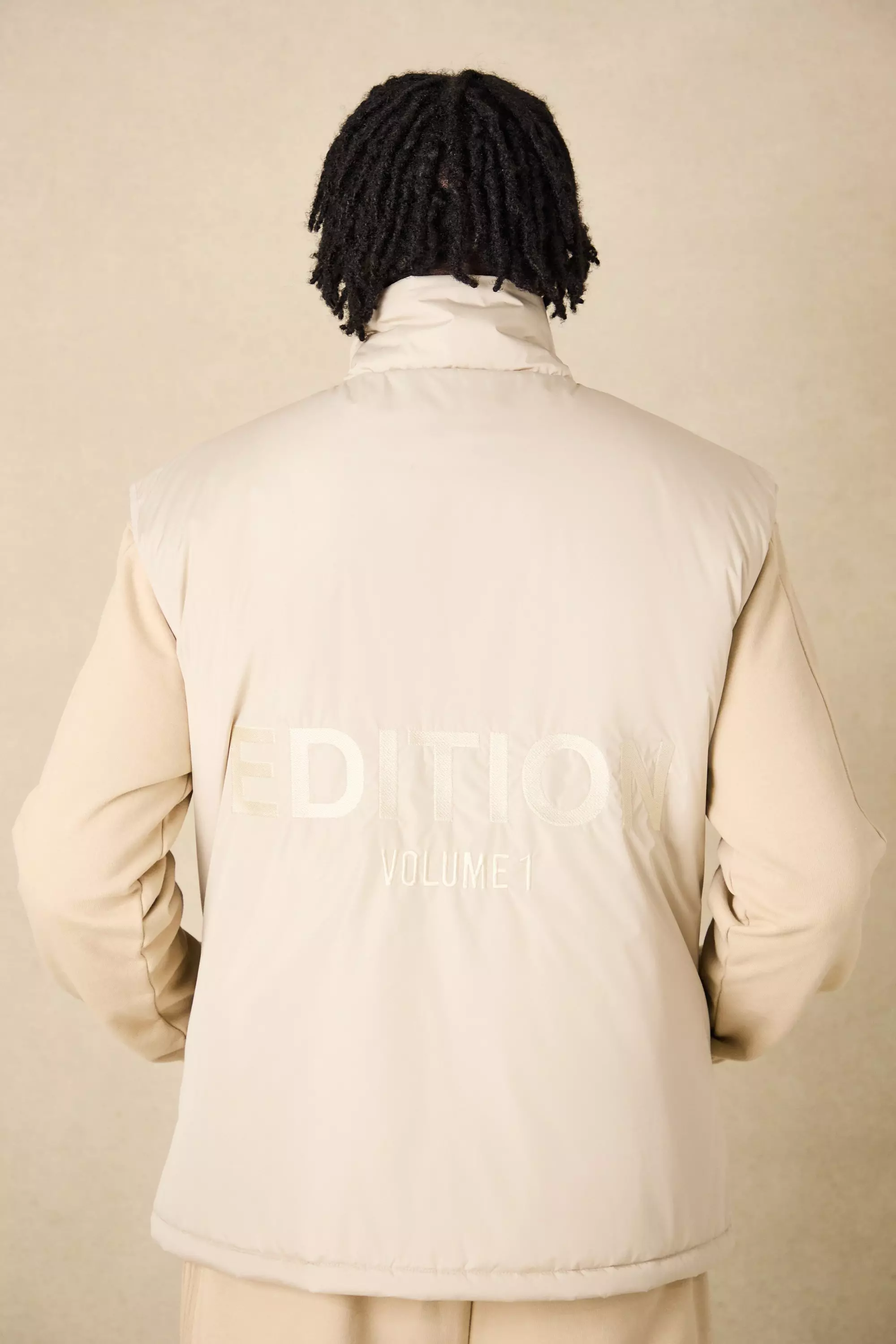 Stone EDITION Oversized Funnel Neck Padded Gilet alternative image