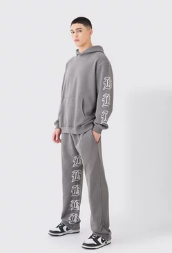 Gothic B Oversized Gusset Tracksuit Charcoal