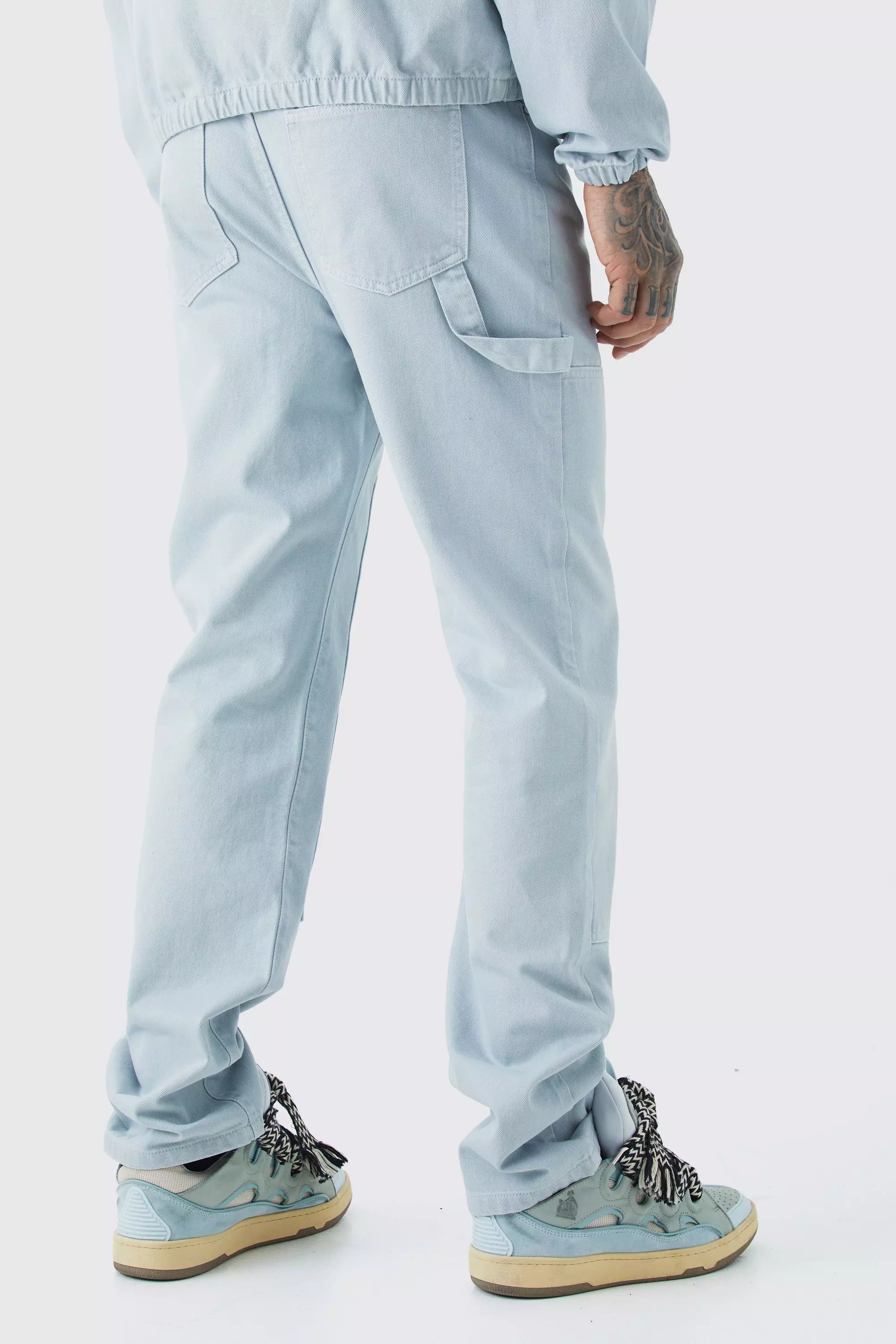 Tall Relaxed Rigid Overdyed Carpenter Jeans Ice blue