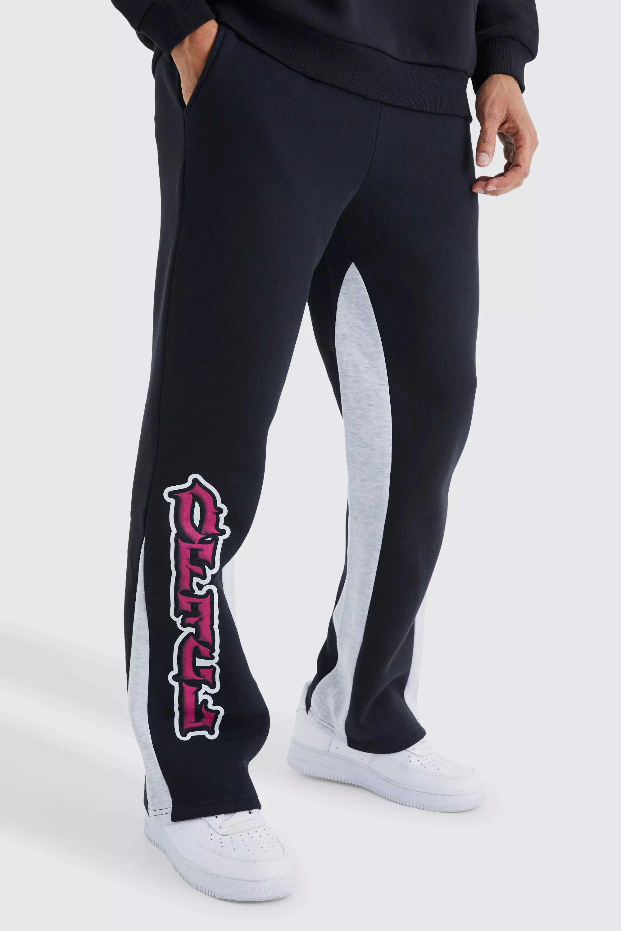 Black Official Graffiti Gusset Sweatpants