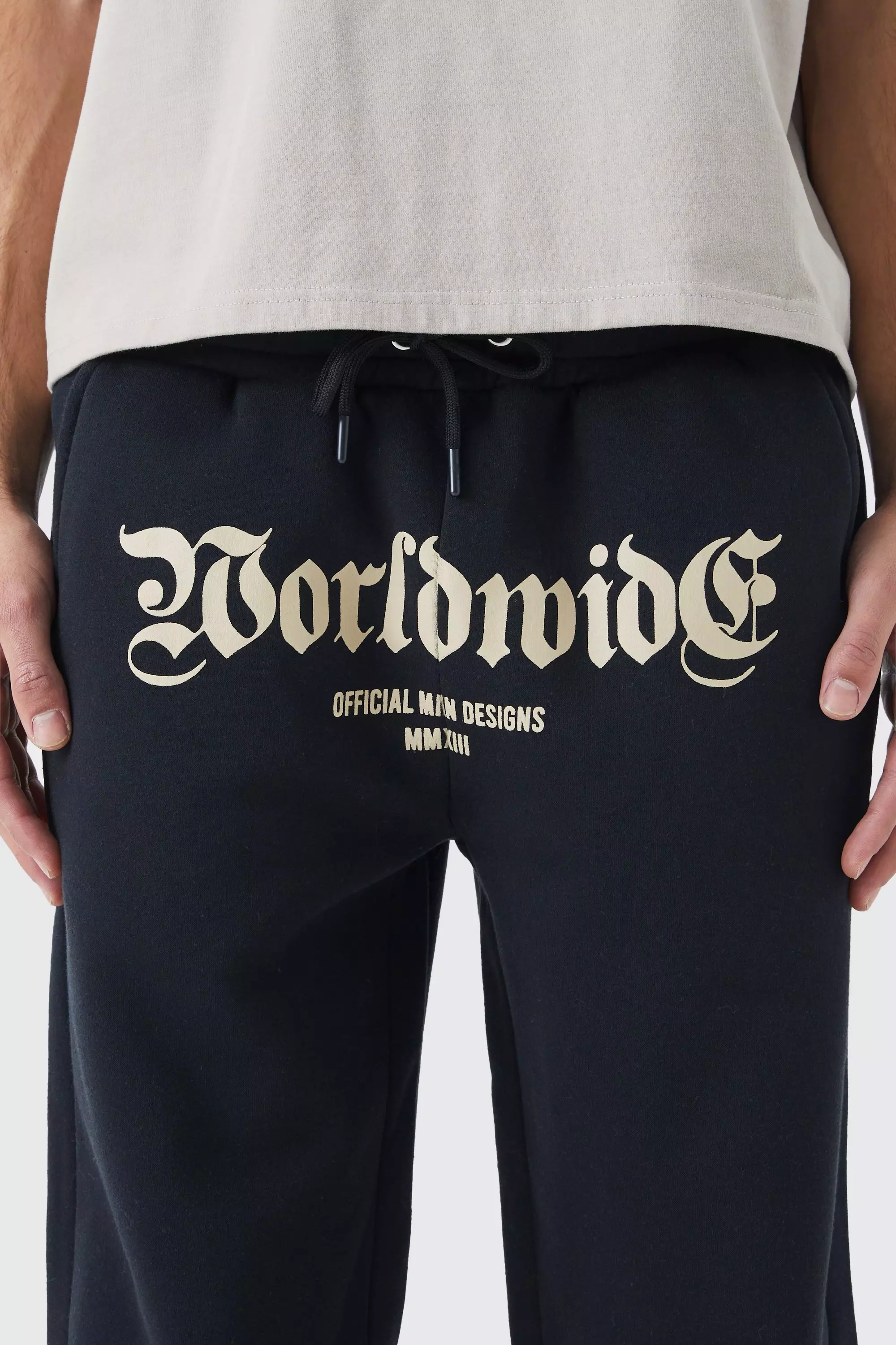 Sweatpants with words on crotch sale