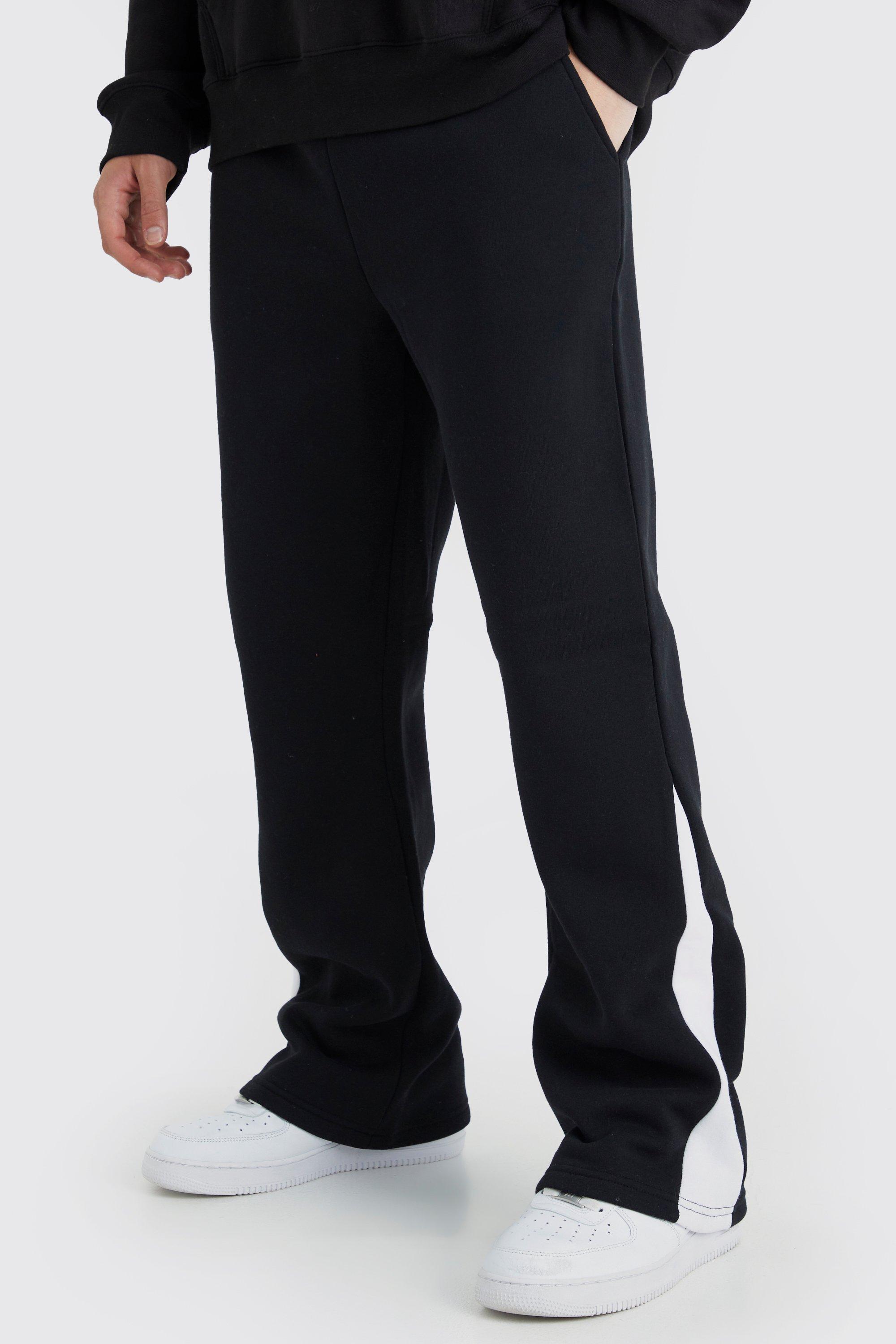 Plt Black Double Stripe Tricot Joggers