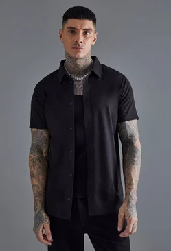 Tall Jersey Long Sleeve Shirt Black