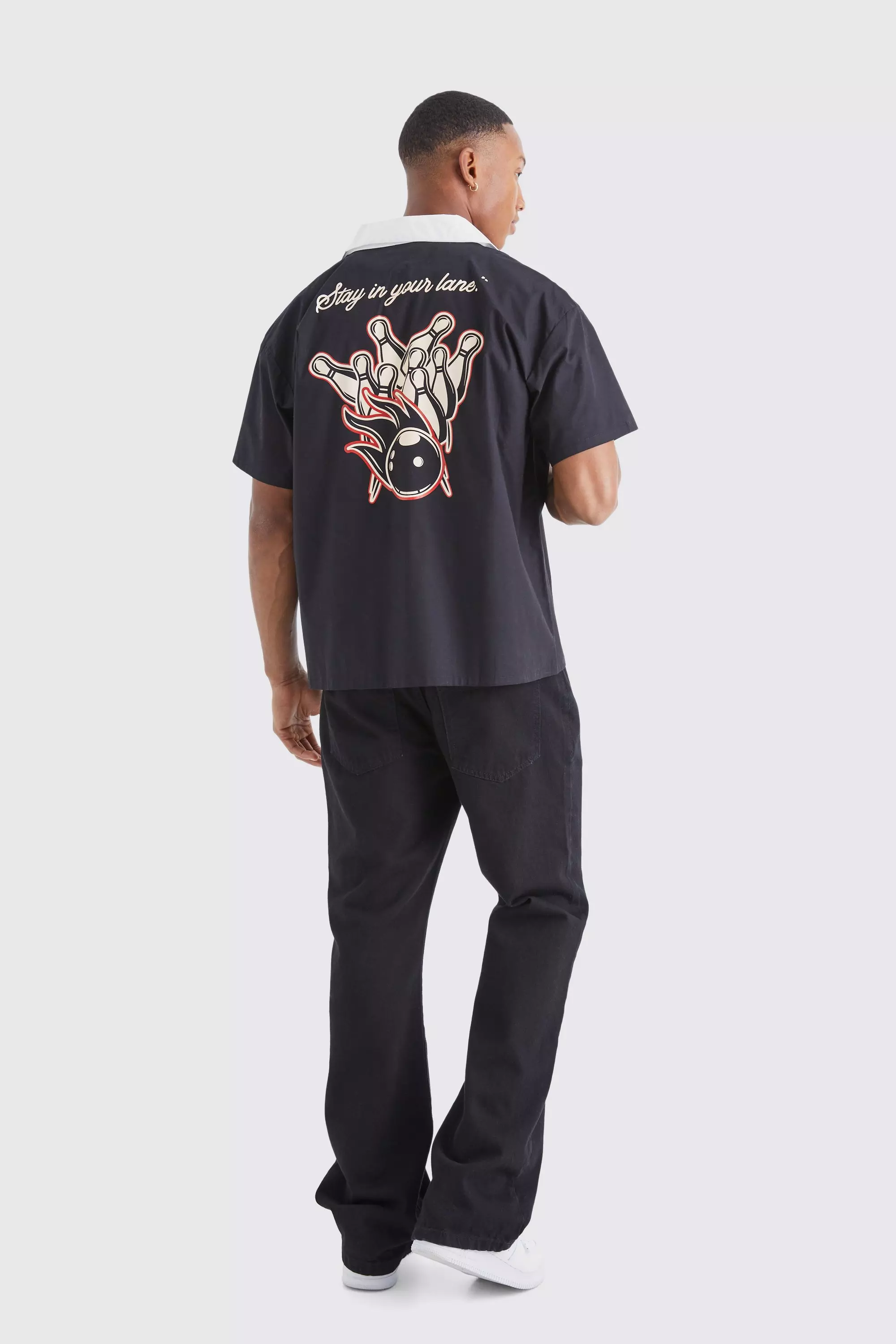 Chemise oversize à manches courtes, Black autre image