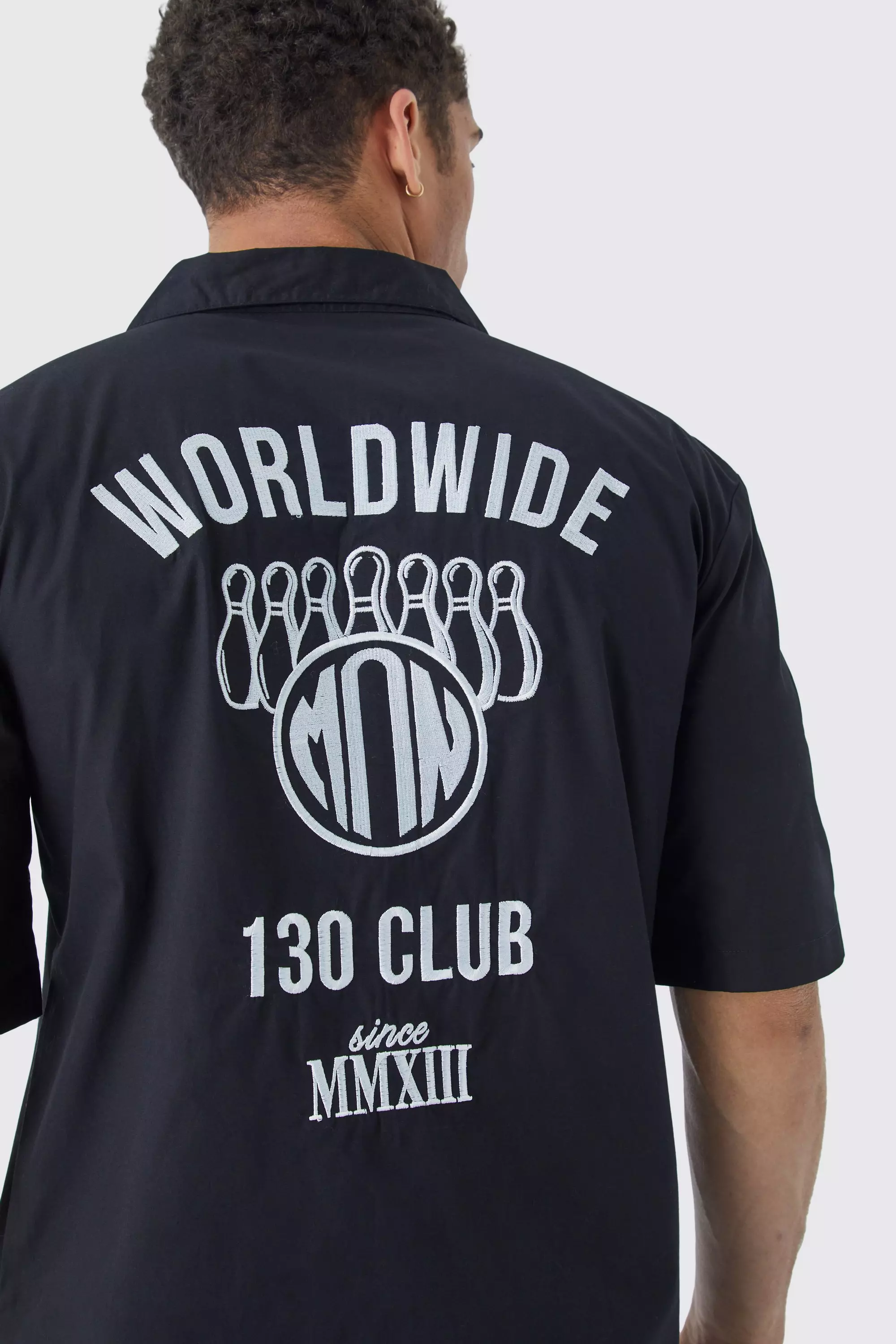 Black Dropped Revere Poplin Worldwide Club Shirt alternative image