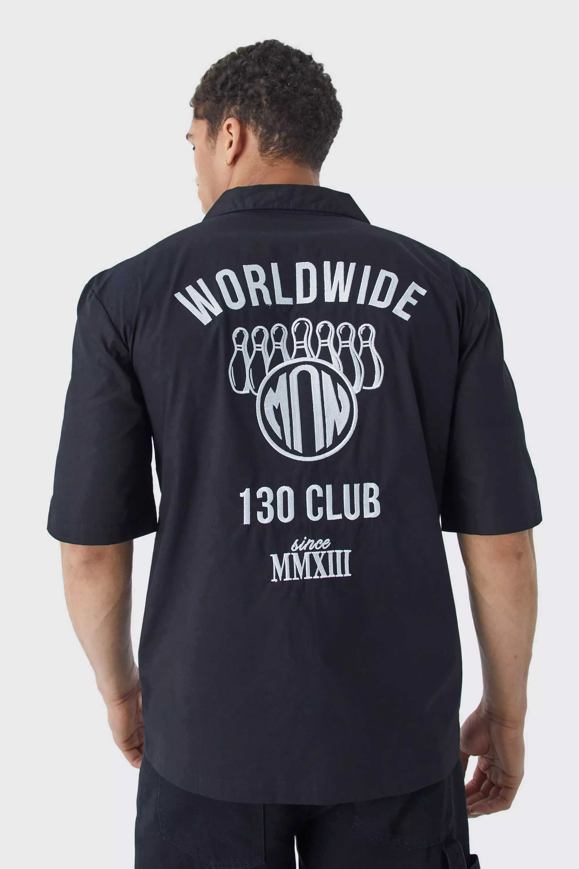 Black Dropped Revere Poplin Worldwide Club Shirt alternative image