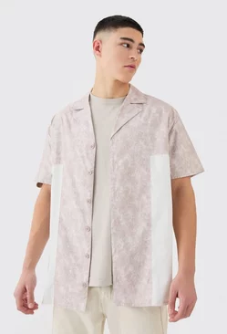 Grey Camo Gusset Detail Shirt
