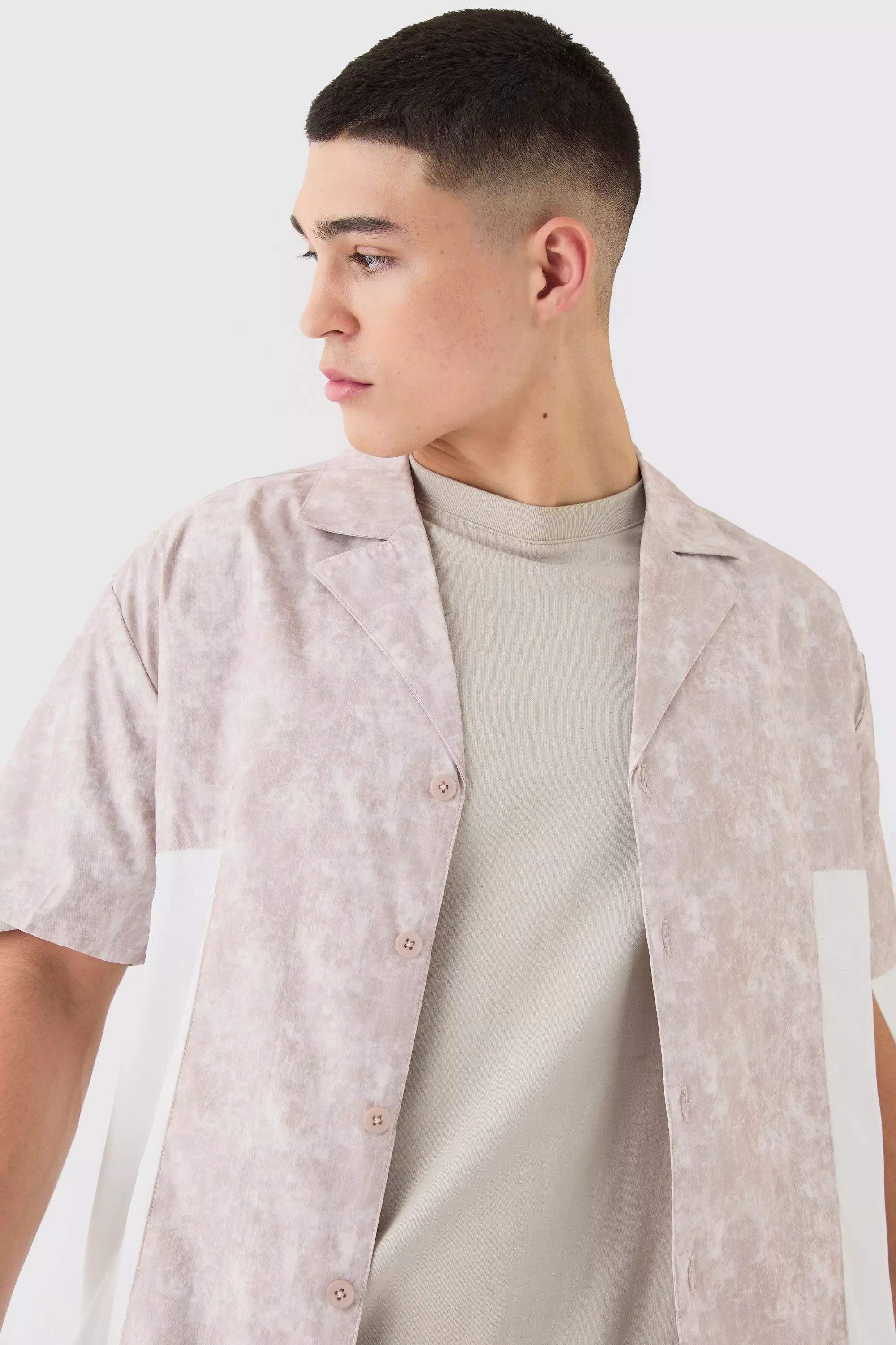 Grey Camo Gusset Detail Shirt alternative image
