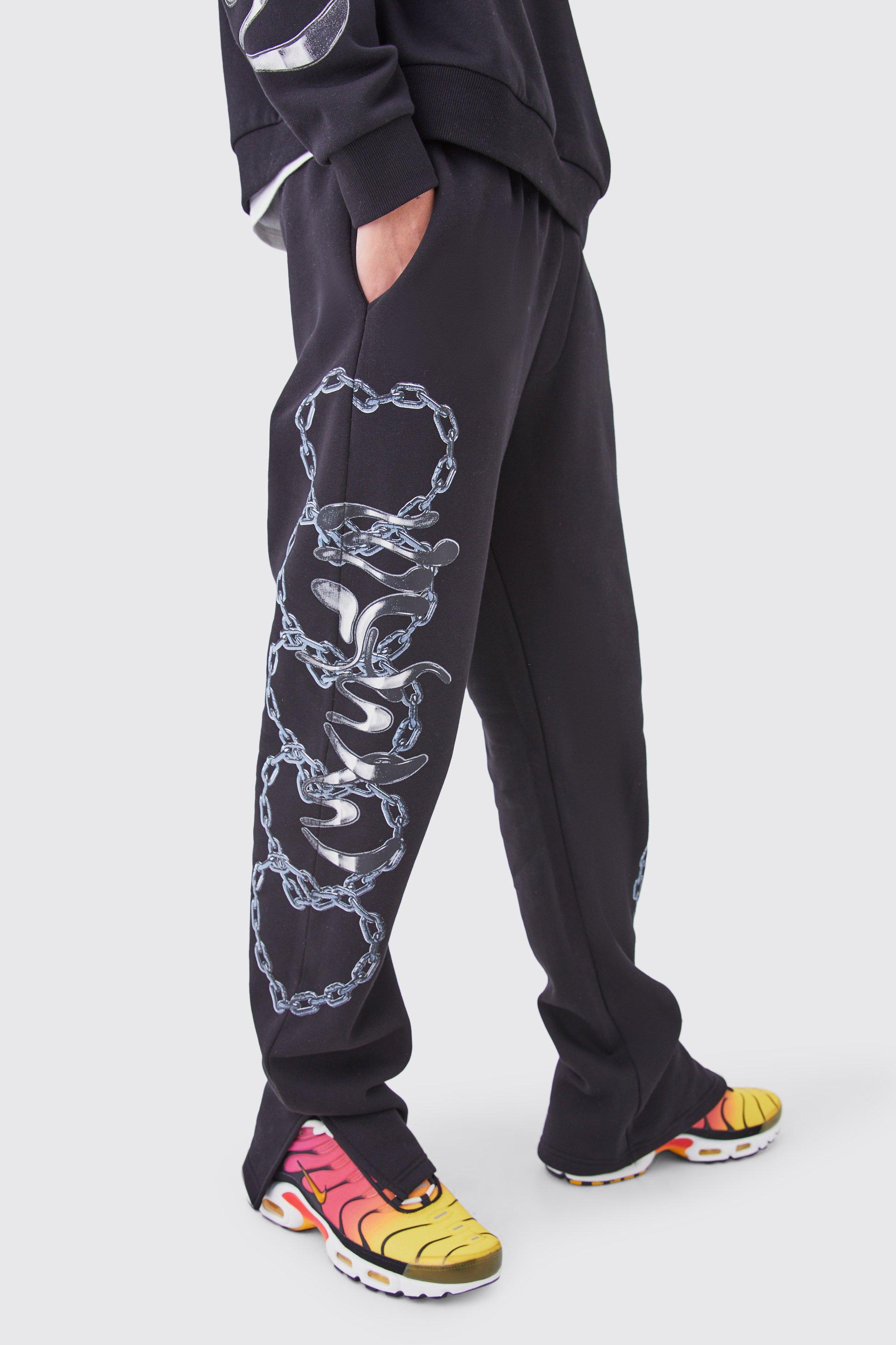 Rose Drip Graphic Sweatpants