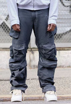 Parachute Multi Pocket Fixed Waist Trouser Slate