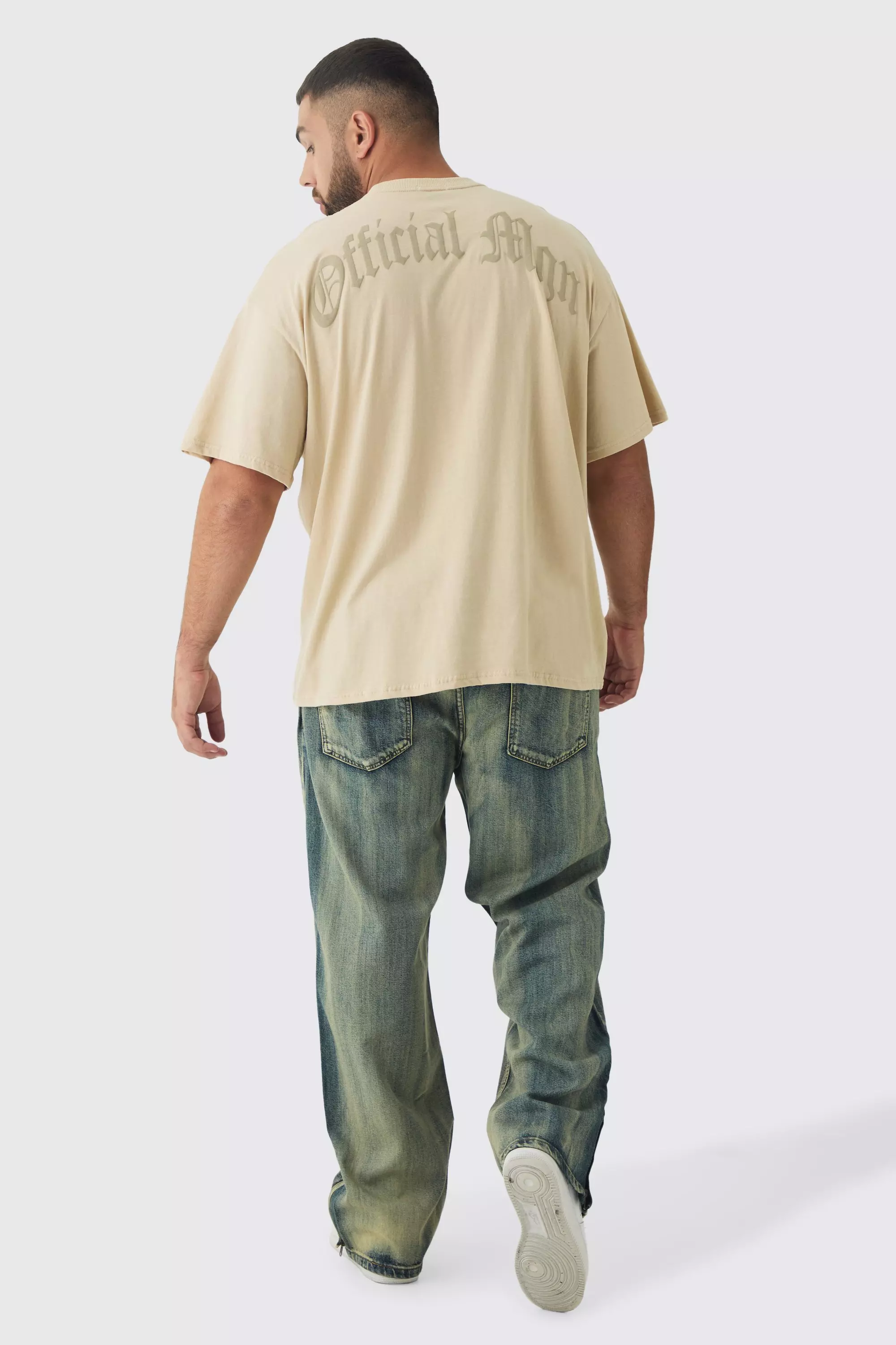 Grande taille - Jean large zippé, Antique blue autre image