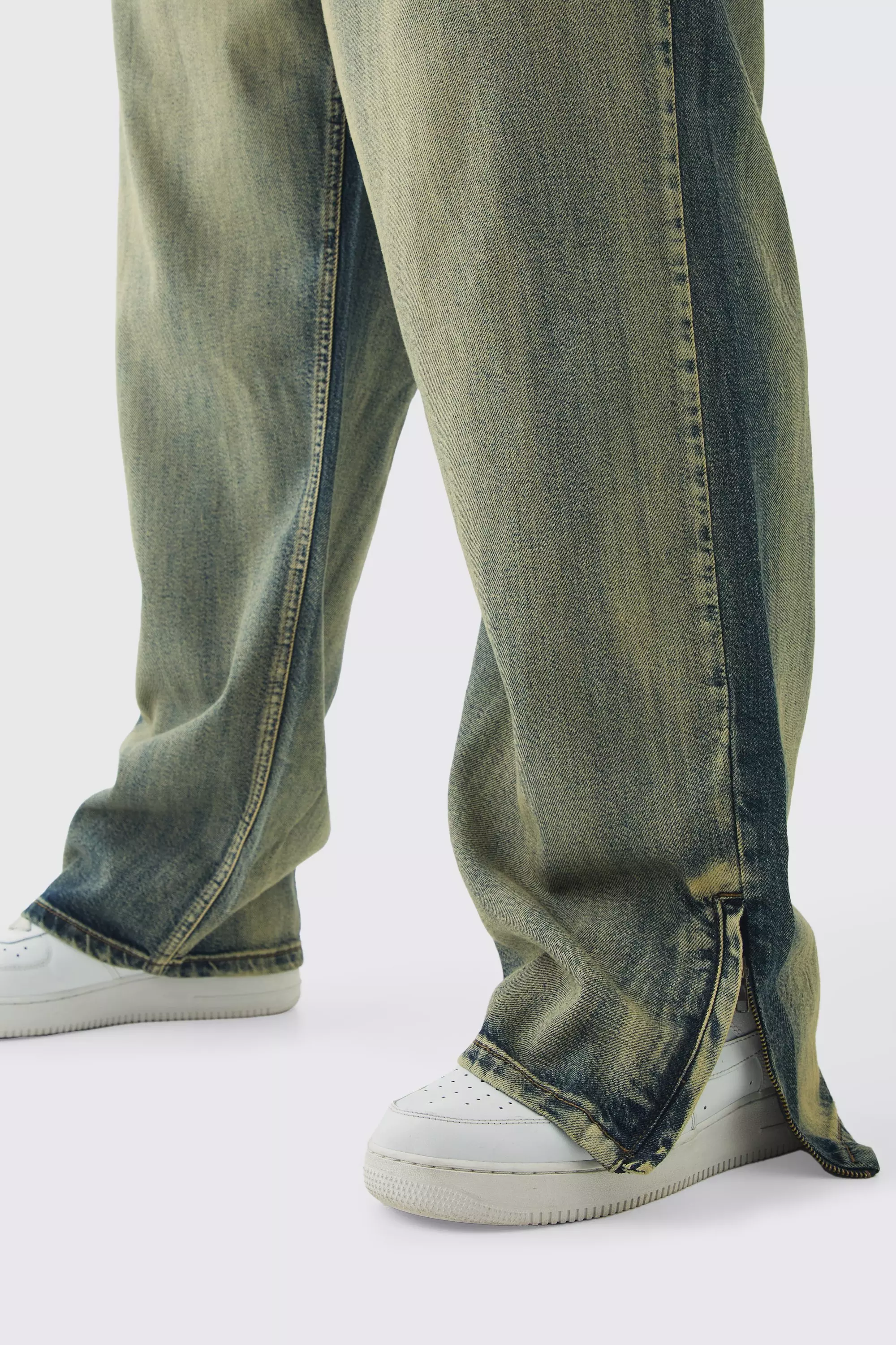 Grande taille - Jean large zippé, Antique blue autre image