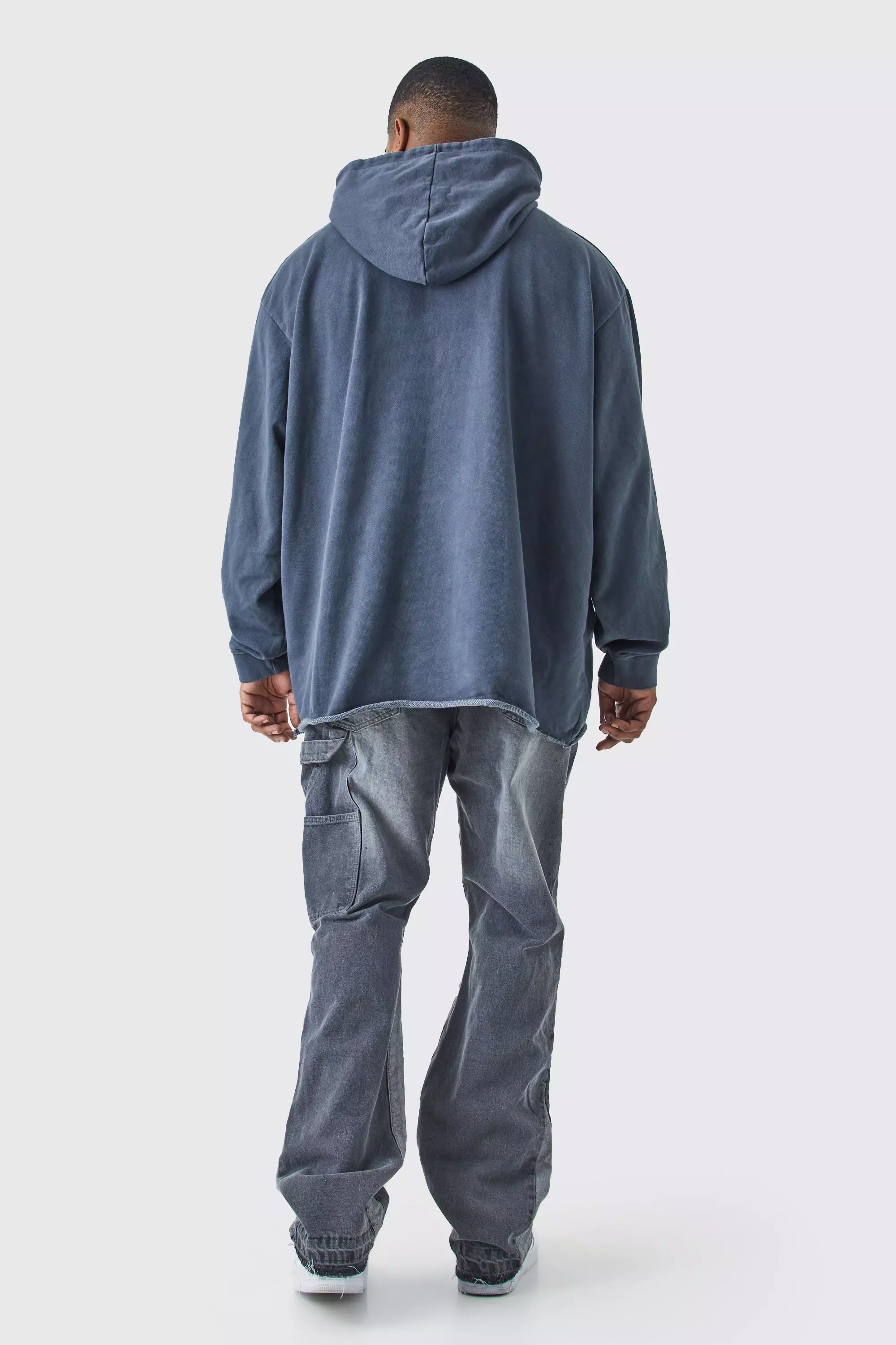 Grey Plus Slim Rigid Flare Gusset Jeans alternative image