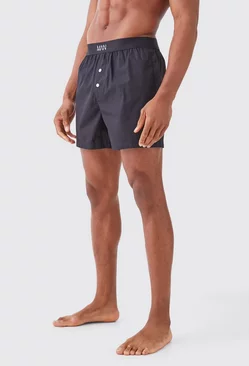 Black Original Man Woven Boxer Shorts