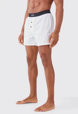 White Original Man Woven Boxer Shorts