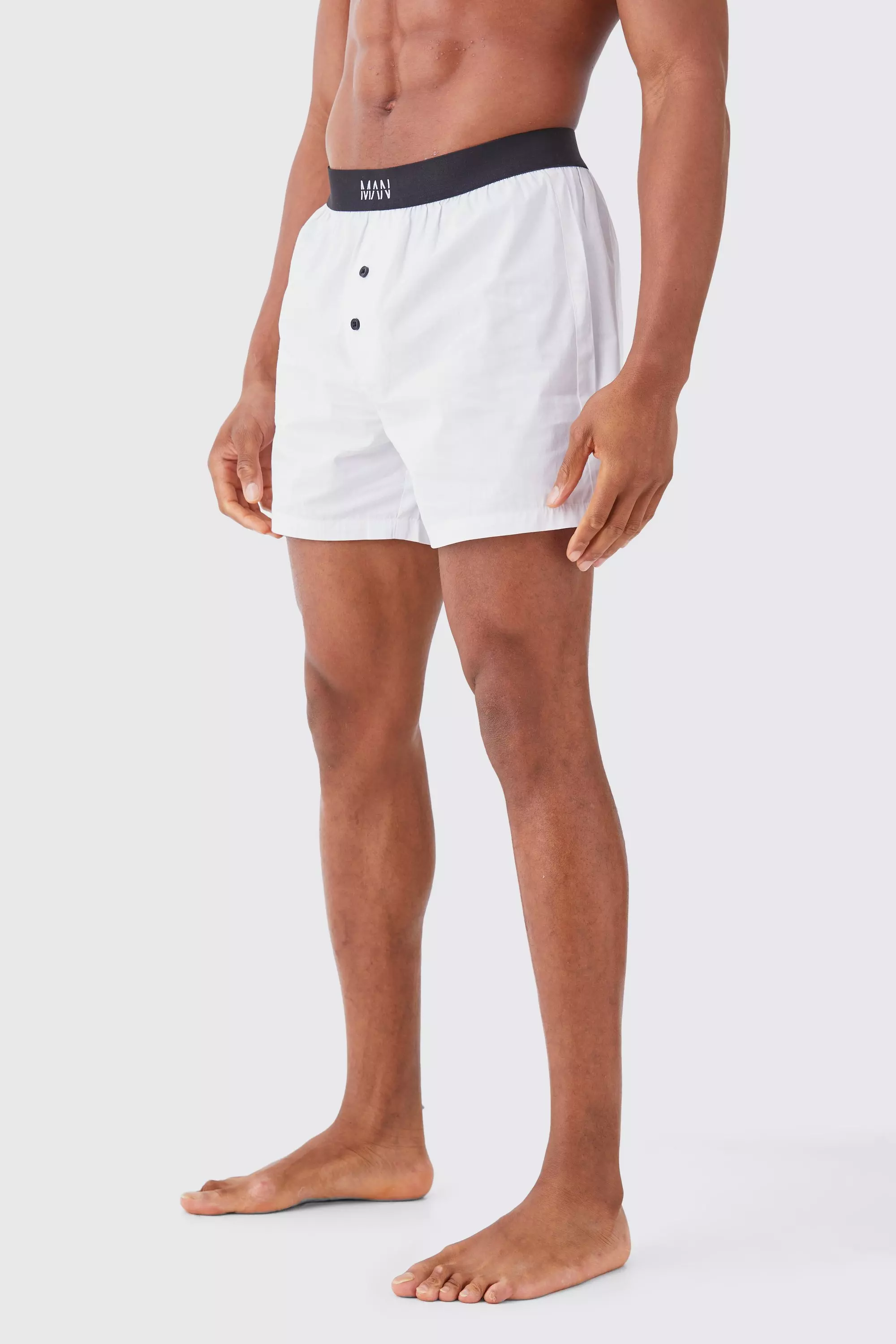 Original Man Woven Boxer Shorts White