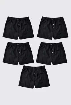 Black 3 Pack Ofcl Woven Boxer Shorts