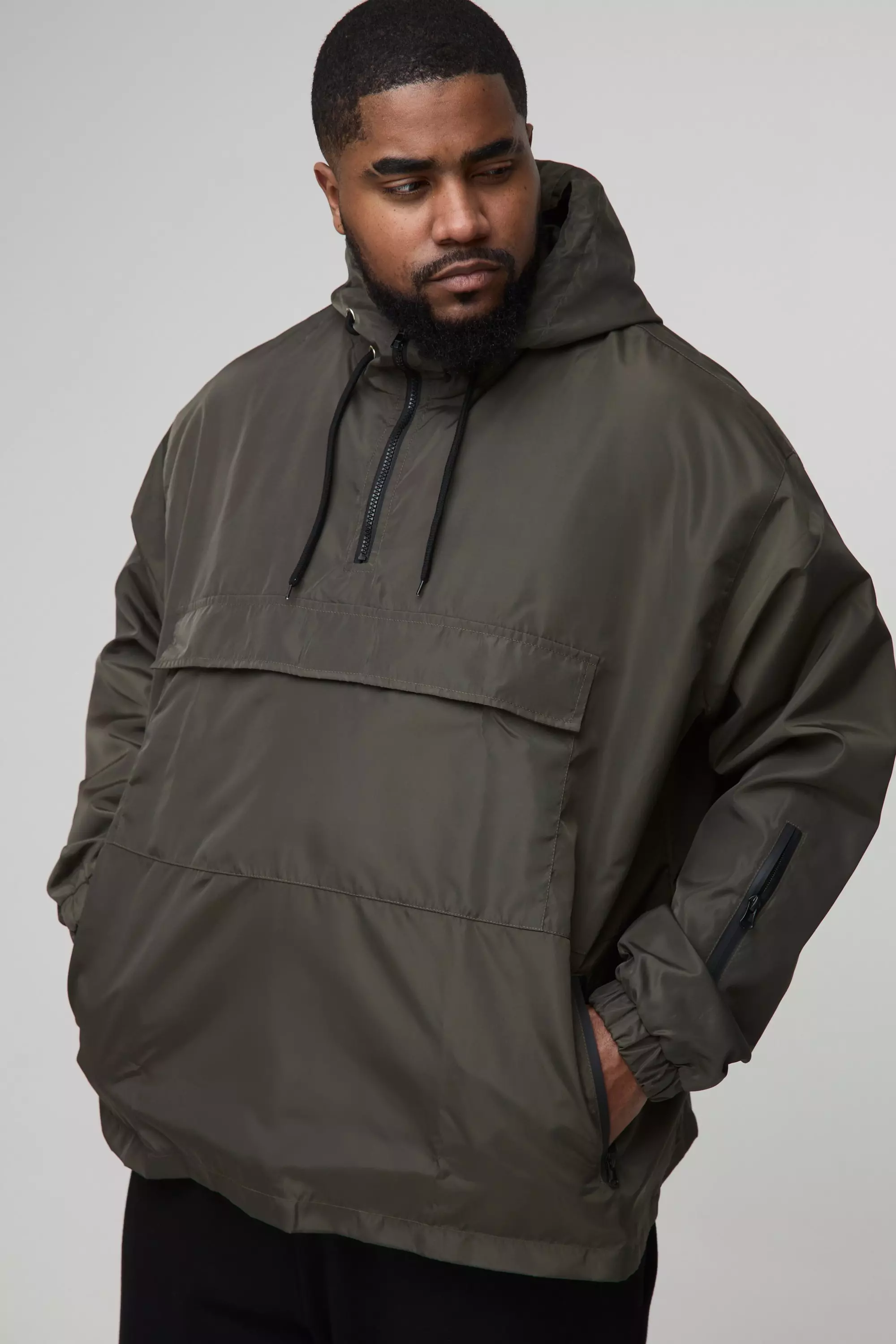 Tall Embroidered 1/4 Zip Tracksuit | boohooMAN USA