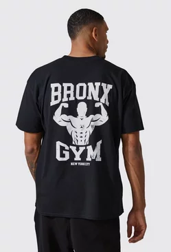 Tall Man Active Oversized Bronx Gym T-shirt Black