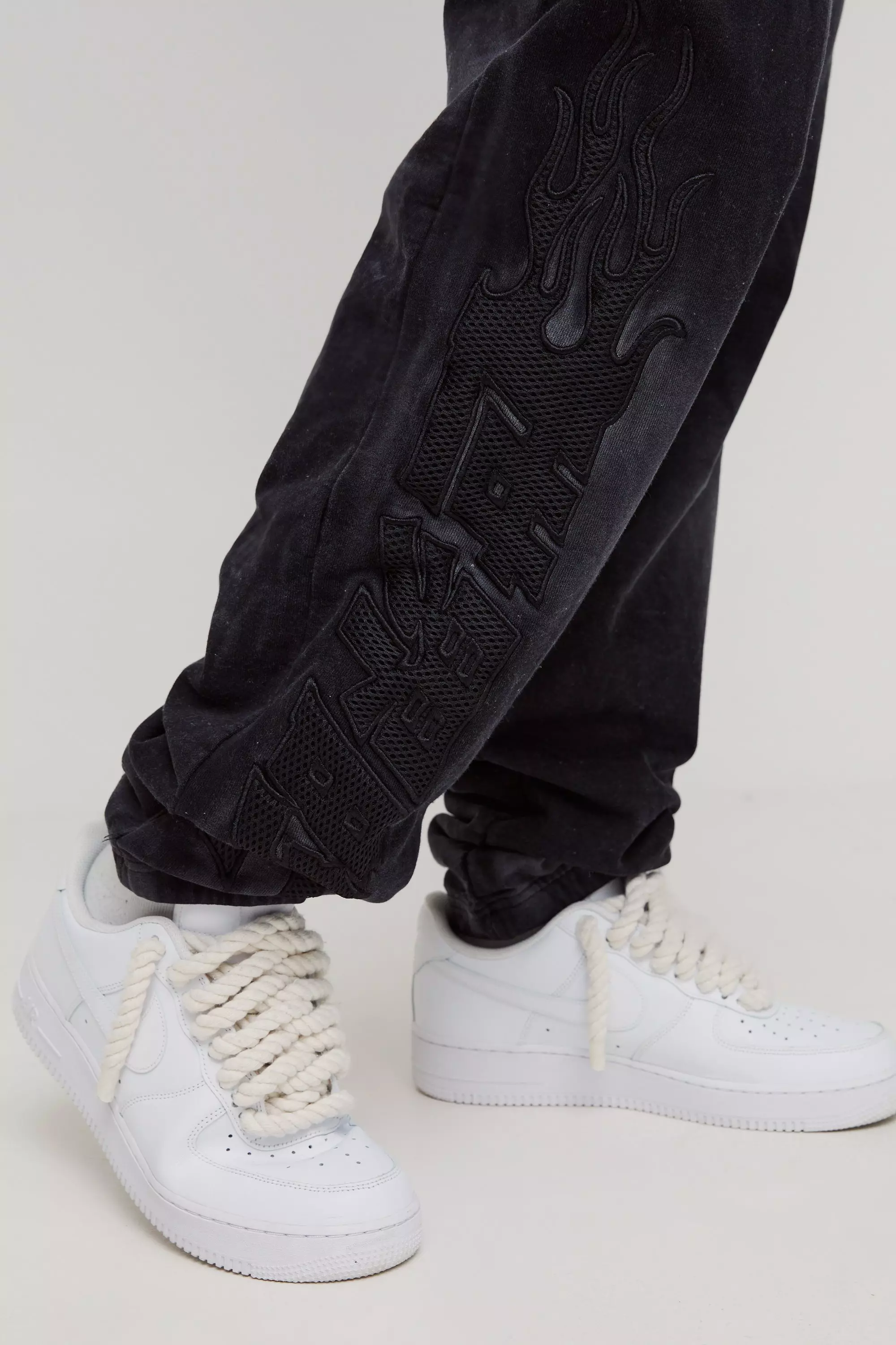 Black Oversized Heavy Washed Jogger alternative image