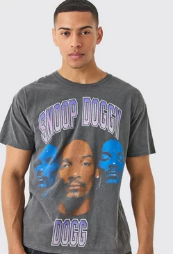 Oversized Snoop Dogg License T-shirt Charcoal