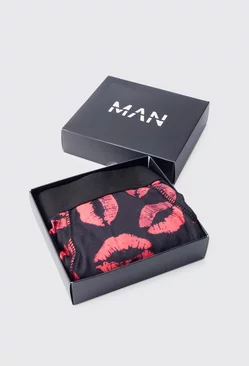 Black Lips Boxer Gift Set