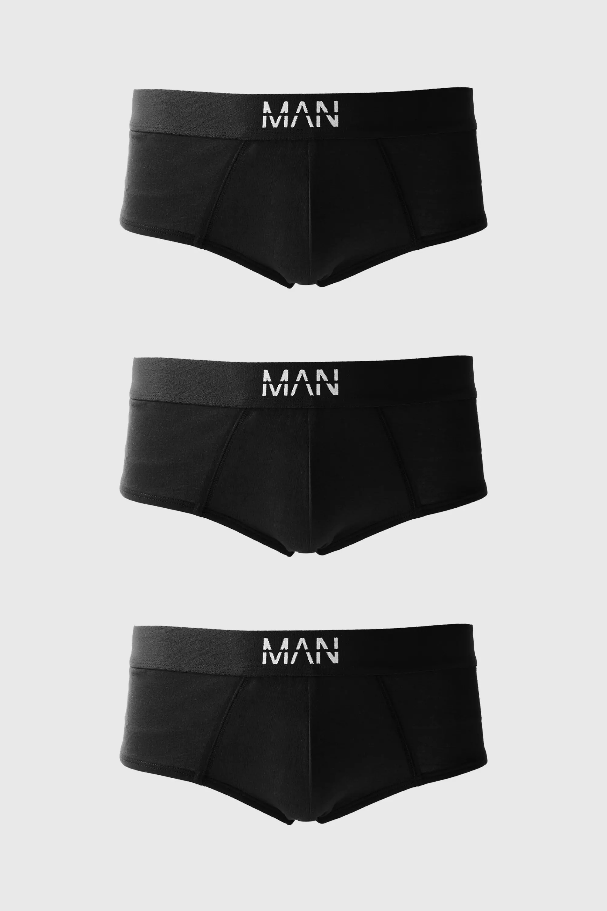 3 Pack Man Dash Briefs Black