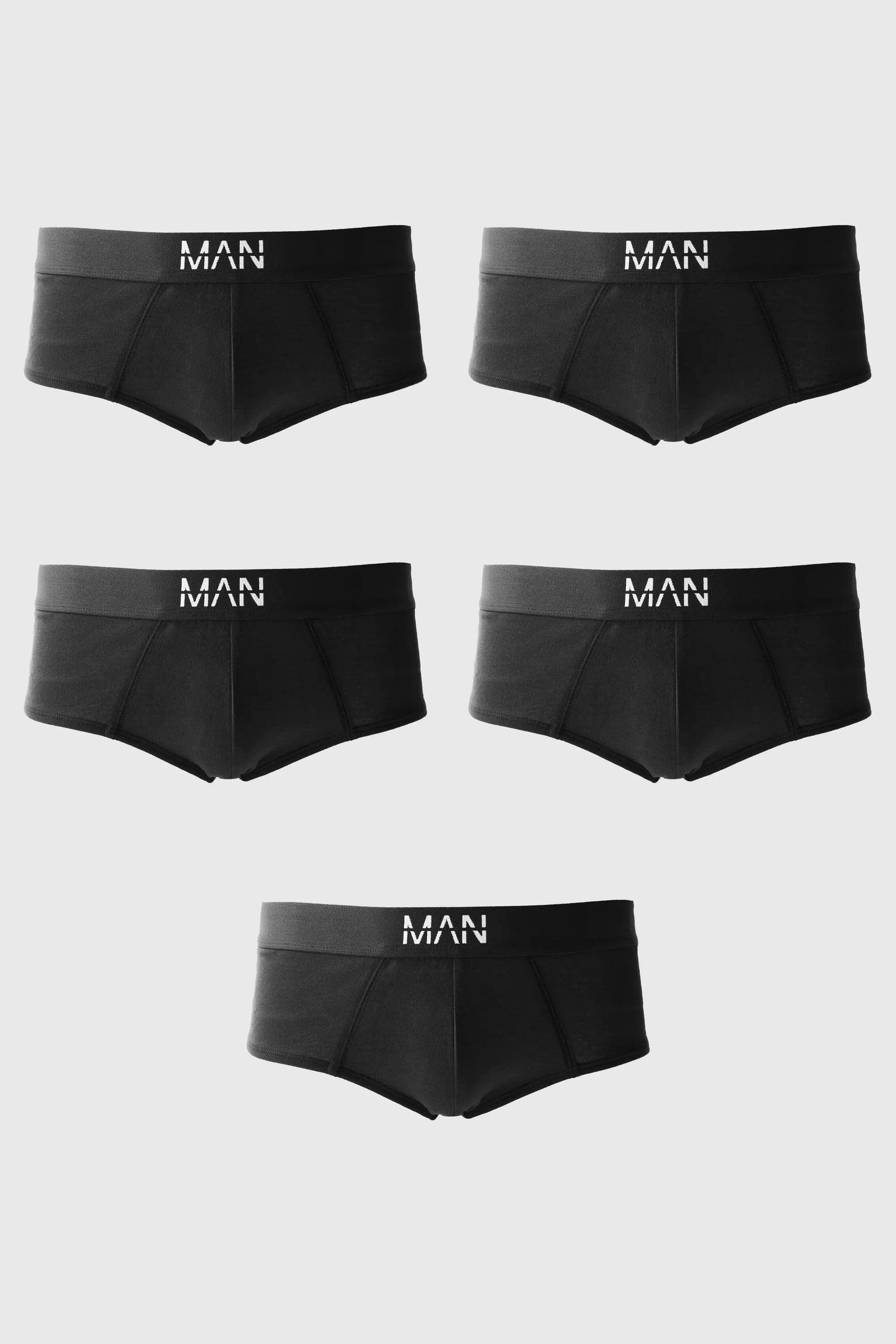 5 Pack Man Dash Briefs Black