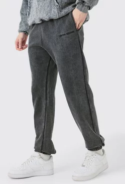 Tall Core Fit Limited Acid Wash Jogger Charcoal