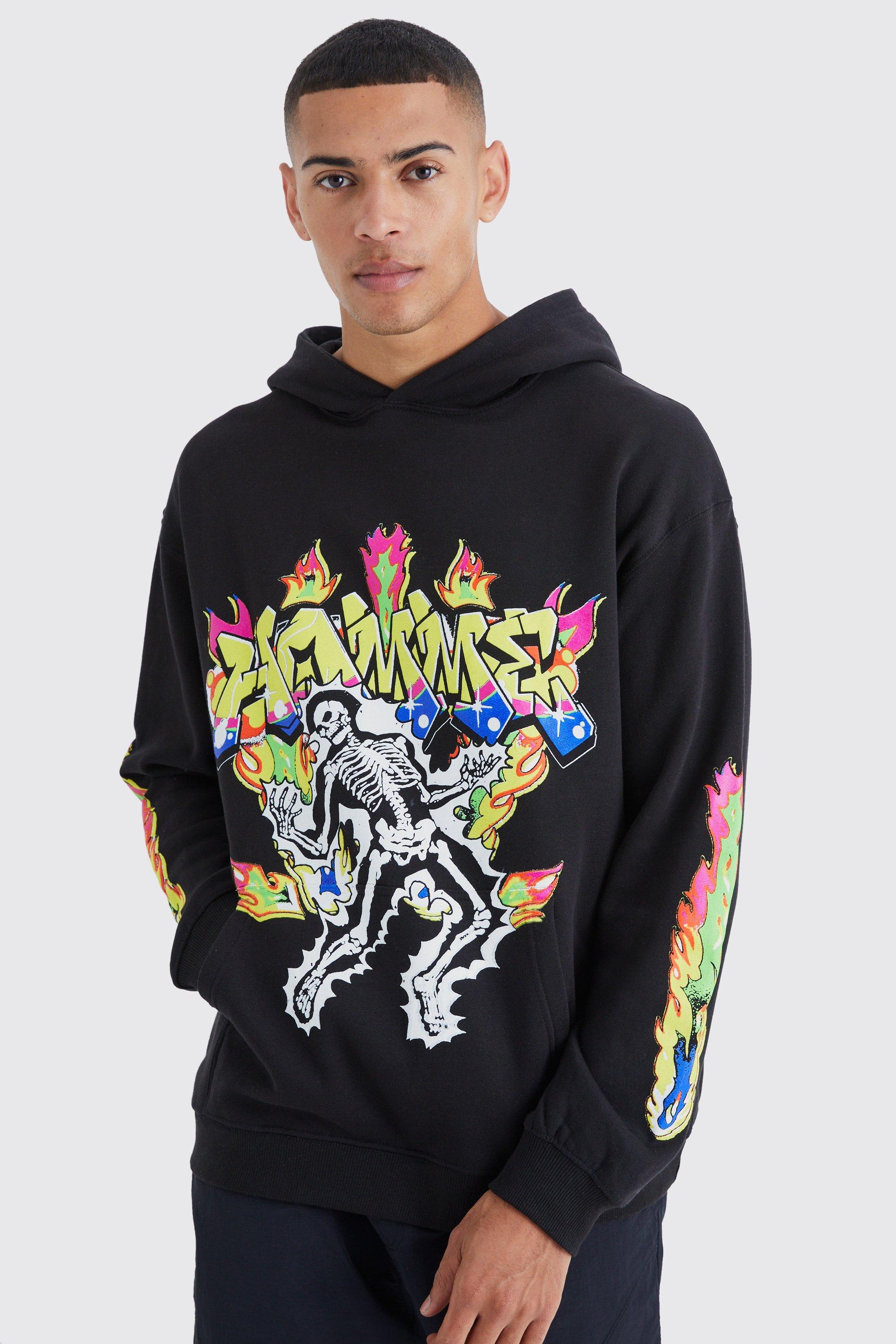 Boohooman best sale flame hoodie