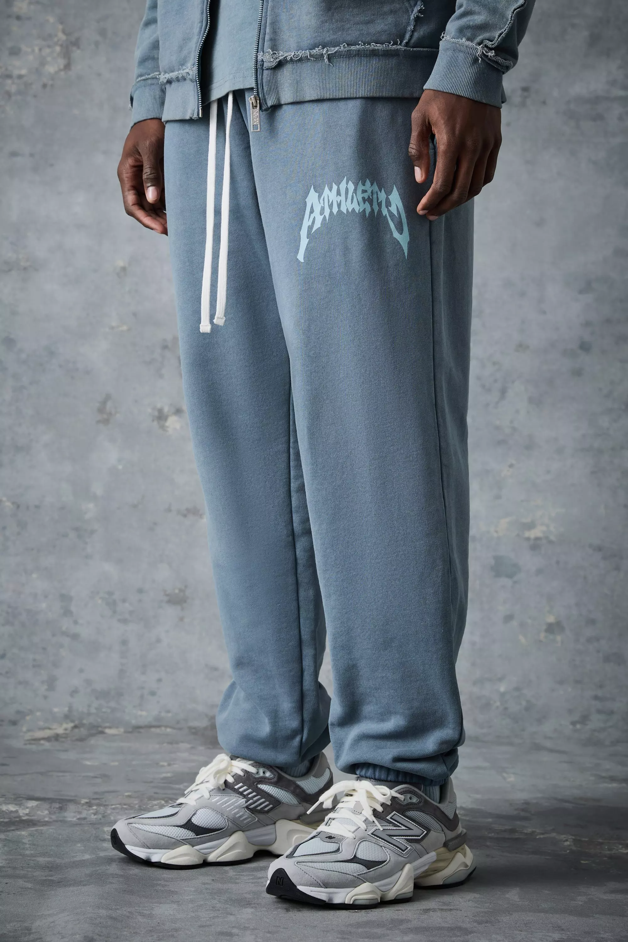 Man Active Washed Rest Day Jogger Blue