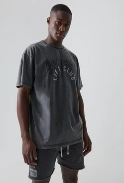 Black Man Active Oversized Wash Rest Day T-shirt Set