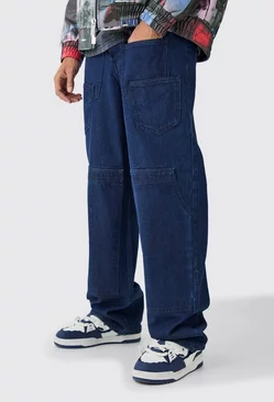 Baggy Rigid Multi Pocket Carpenter Jeans Indigo