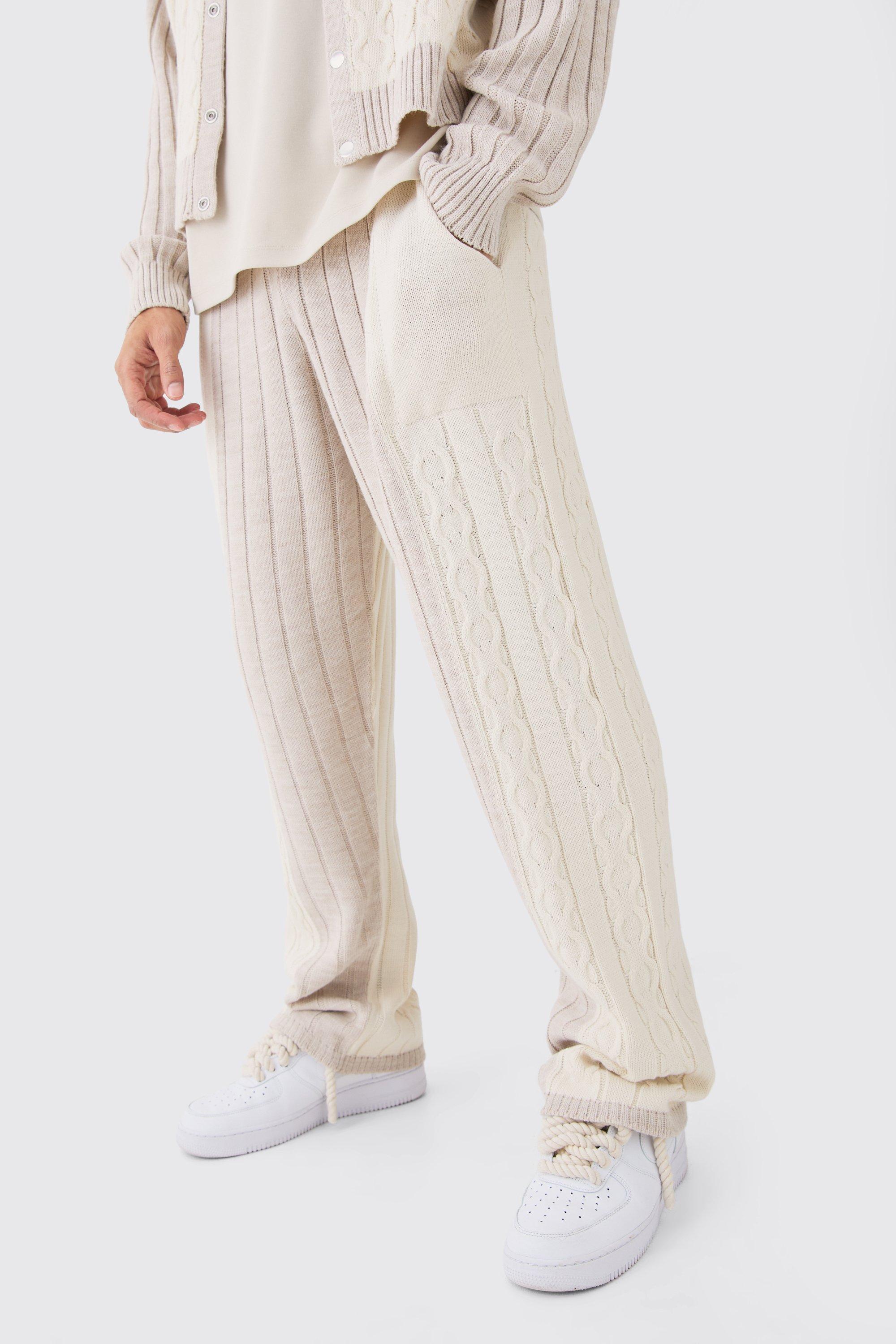 Cable-knit Wool-blend Joggers