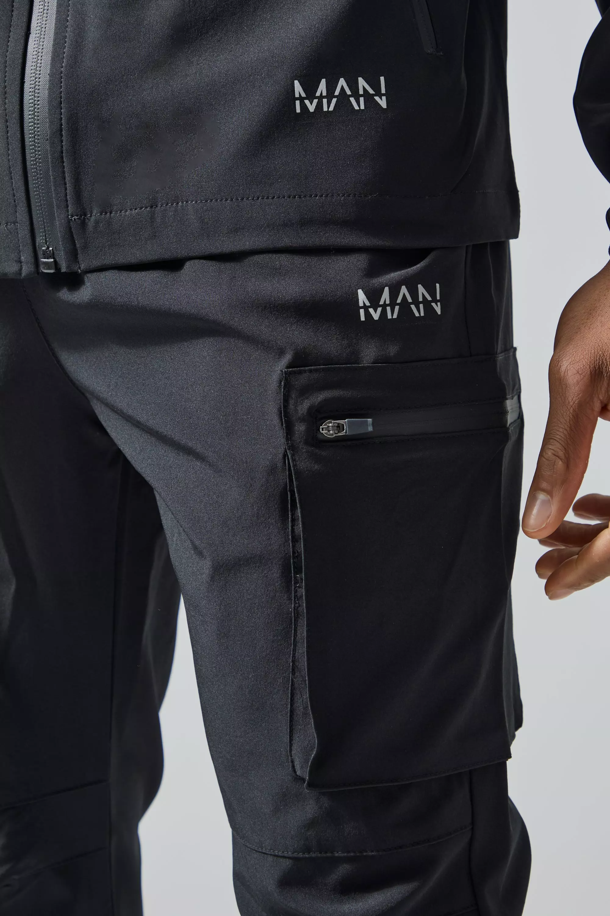 Black Man Active Cargo Joggingbroek alternatieve afbeelding