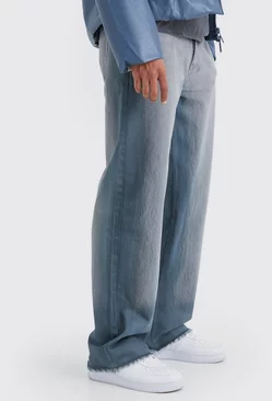 Baggy Rigid Bleach Seam Jeans In Mid Grey Mid grey