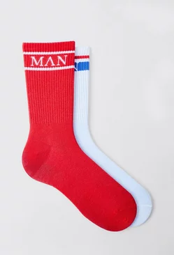 2 Pack Original Man Sports Stripe Socks Multi
