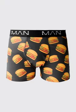 Burger Printed Boxers Multi