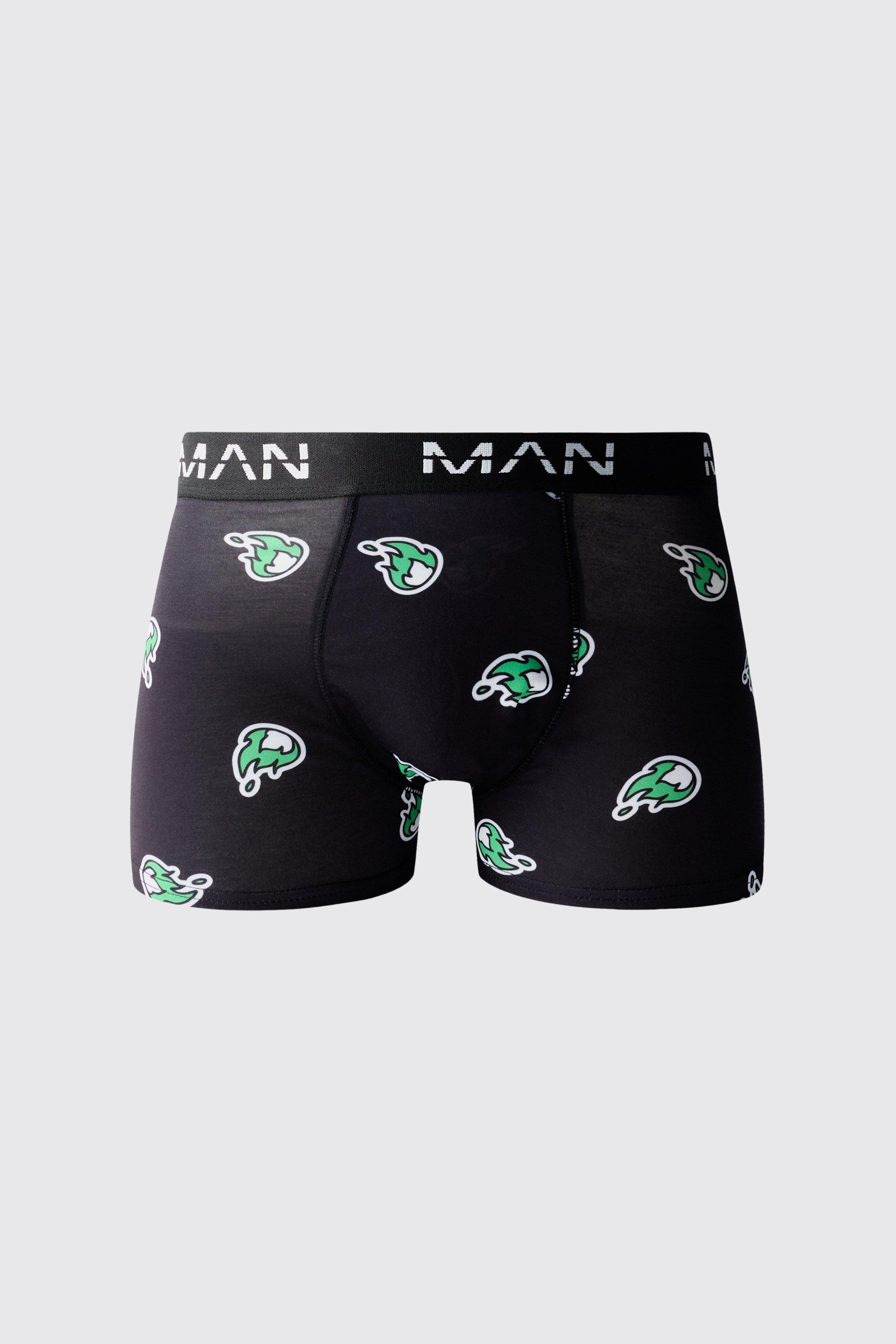 Man Dollar Bills Printed Boxers