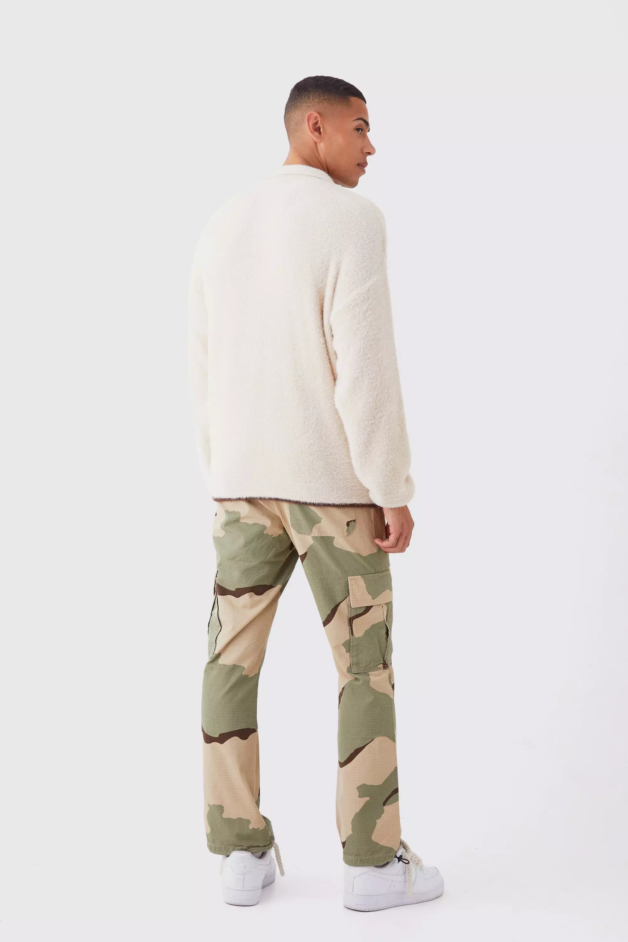 Stone Camo Broek Met Rechte Pijpen alternatieve afbeelding