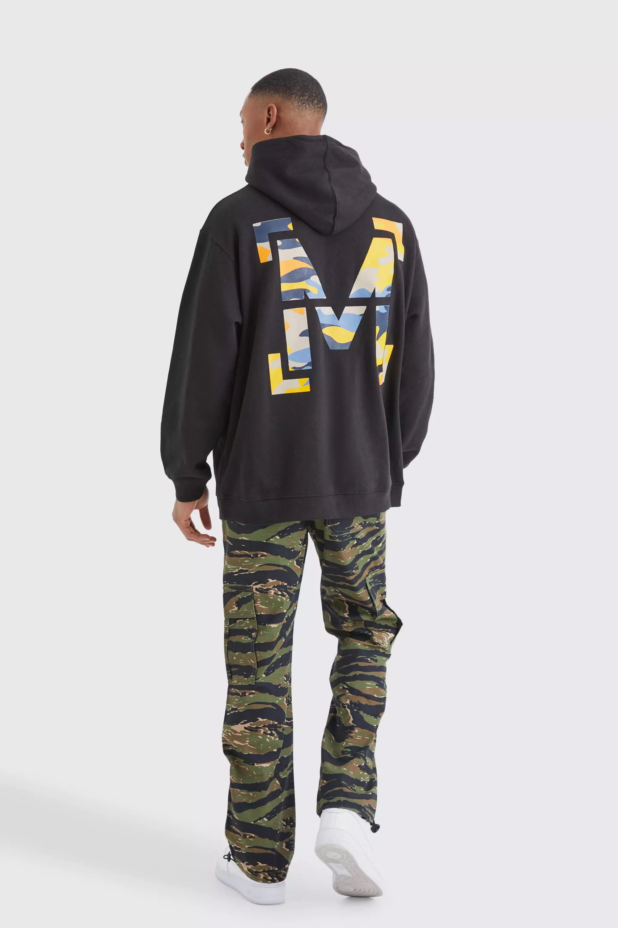 Black Camo Broek Met Rechte Pijpen alternatieve afbeelding