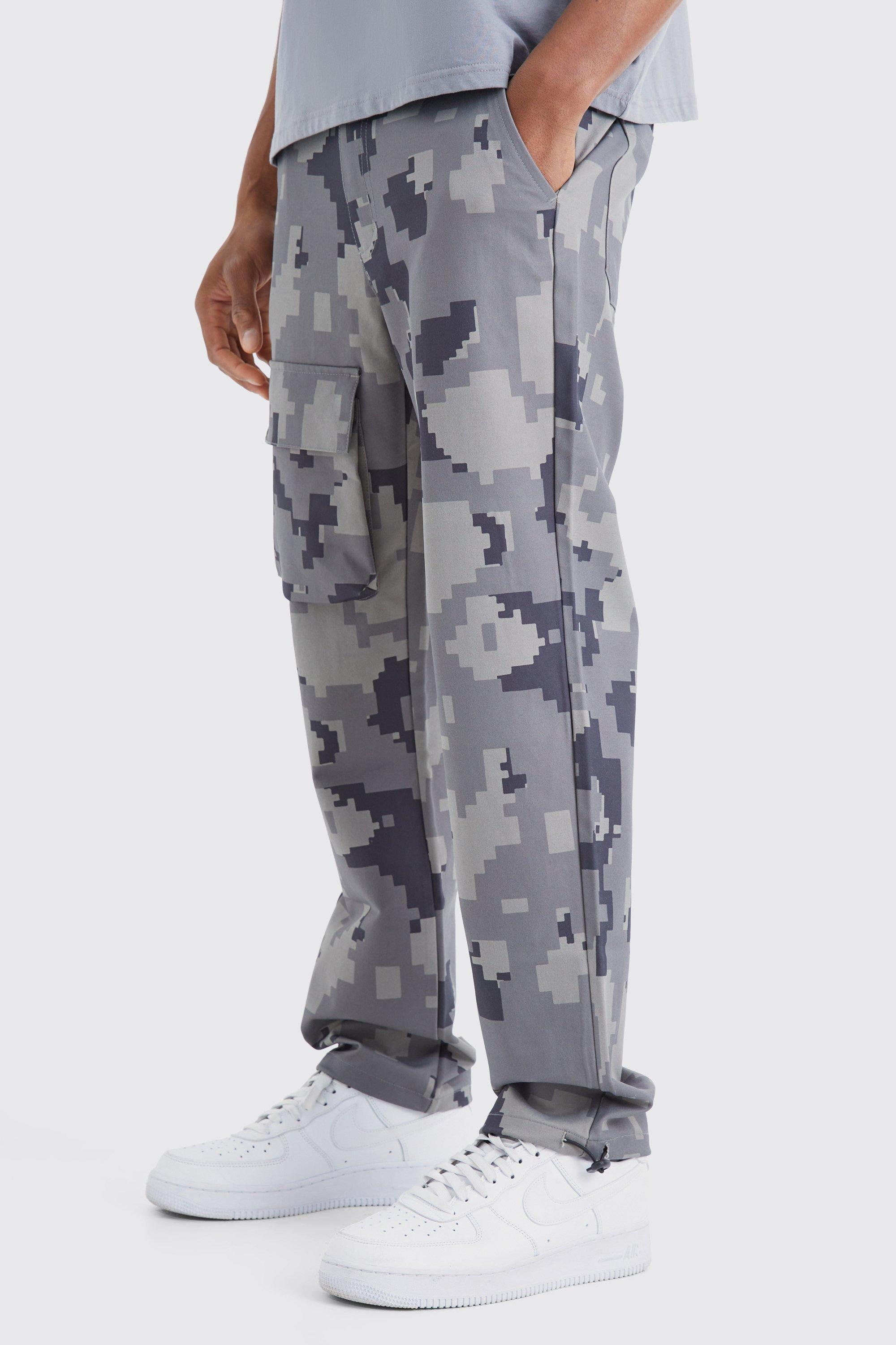 Boohooman best sale camo trousers