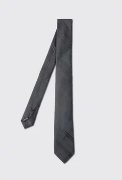 Black Tonal Check Slim Tie