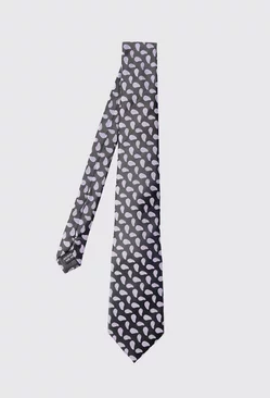 Jacquard Paisley Tie Black