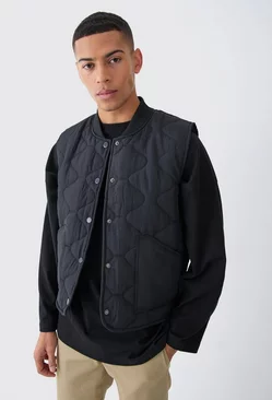Onion Quilted Gilet Black